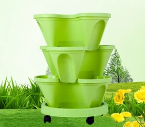 Hot selling vertical auto watering system Stackable pot nursery pot