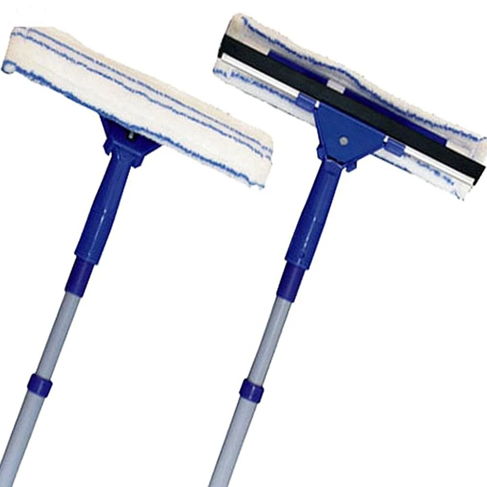 Household Cleaning 2 and 1 Telescopic window cleaner and squeegee wiper