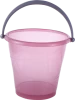 Household transparent plastic bath round pail bucket with handle