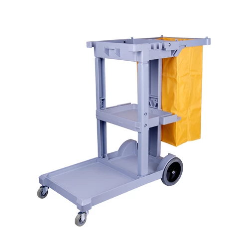 Housekeeping Cart Commercial Hotel Cleaning Trolley Supplies Customer Factory Direct Quality Plastic Adjustable Eco-friendly