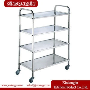 HP-M4 Detachable Stainless Steel Hotel Room Guest Supplies Service Serving Cart Trolley