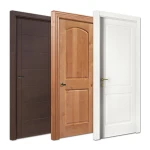 HS-IWD092 fancy plywood doors design sound proof bed room wooden doors