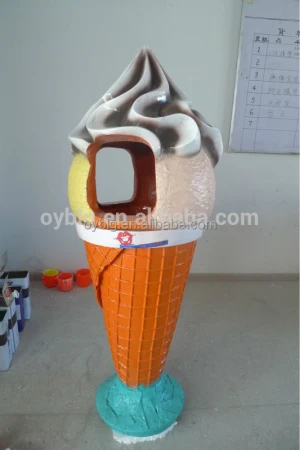 Ice Cream Cone Decorations Fiberglass Outdoor creative trash can
