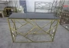 Indoor furniture gold stainless console coffee Tables antique tea table