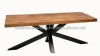 Industrial furniture industrial dining table with metal cross x legs industrial mango wood iron wooden dining table