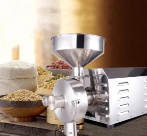 industrial horizontal surface dry ginger coffee soya bean turmeric wheat flour grinding machine