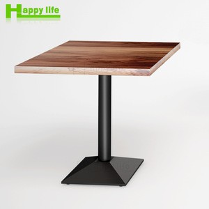 Industrial italian new model cheap round white oak rubber walnut solid wood restaurant 70x70 dining table