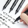 Ink refillable high quality professional black calligraphy  pen
