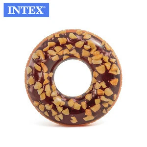 Intex 56262 Nutty Chocolate Floating Tire Donut Swimming Tube Inflatable Pool Toy