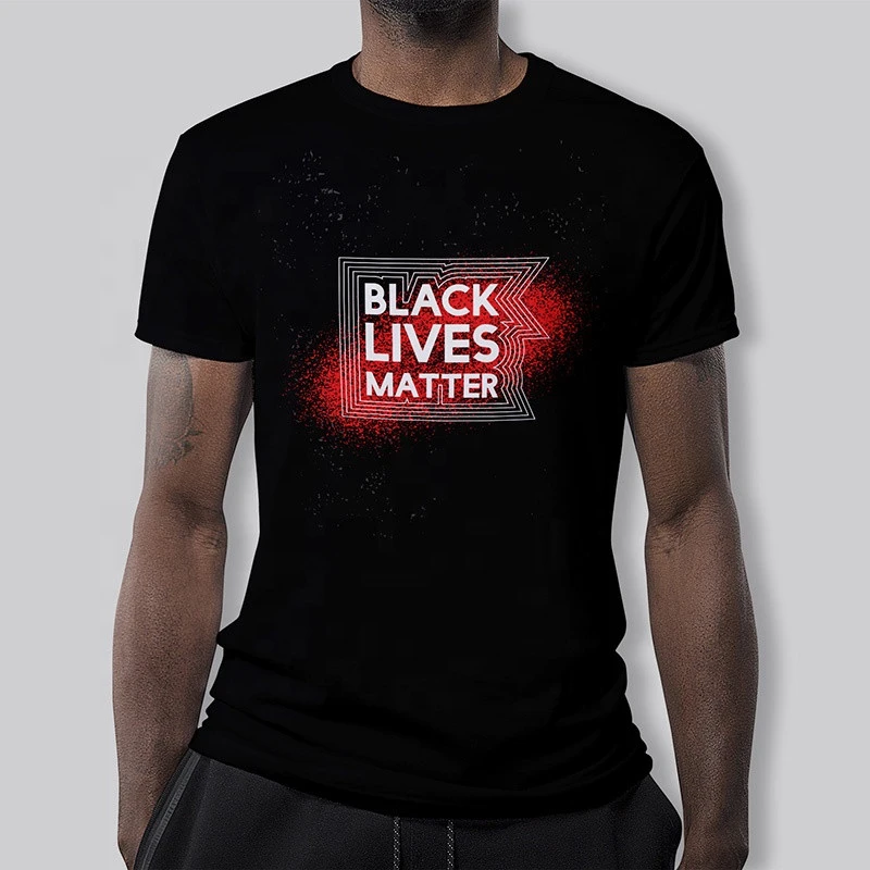 JALOFUN USA customize tshirt for black lives matter t shirt and I cant breath design on mix material tshirt