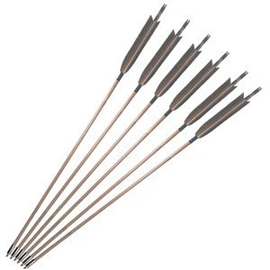 Japan Traditional Gray Feathers Self Nock Long Bamboo Arrows for YUMI Bow and Hosebow with Target filed tip