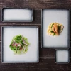 Japanese dinnerware ceramic rectangle sushi plate set
