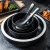 Import Japanese style high quality home porcelain black glazed round/square restaurant dinnerware set ceramic from China