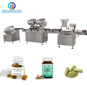 JB-SL60 Automatic cbd oil capsule pills soft gel counter automatic bottle filling capping machine for capsule