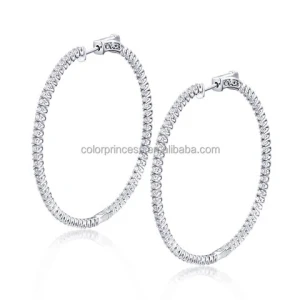 Boucles D'oreilles Huggie En Argent Plaqué Or Avec Zirconium Cubique - Cadeau Femme Anniversaire, Mariage, Saint-Valentin - Bijoux Fantaisie élégants