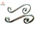 Import JYD Ornamental 12*6mm Wrought Iron C Scrolls For Fence Decoration from China