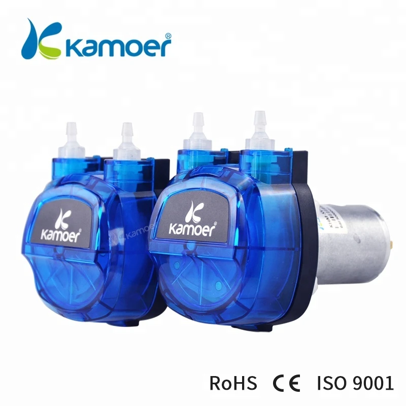 Kamoer High-precision DC motor 4 rotors KHM peristaltic pump sodium bisulfate  with Plastic gear drive(Norprene tube)