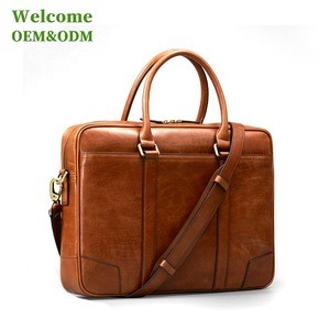 KID luxury custom gift executive laptop mens genuine leather briefcase