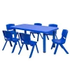 Kindergarten furniture used pp plastic baby/kids study table/desk and chair set for children
