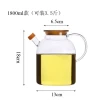 Kitchen Cooking Clear High Borosilicate Glass Vinegar Sauce Condiment Olive Oil Bottle Family Restaurant Oil Pot