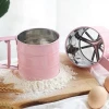 Kitchen Gadgets Baking Tools handheld mesh Sieving pink flour sifter baking tools