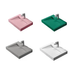 KKR Wash Basin Modified Acrylic Solid Surface Countertop Bathroom Basins green bathroom sink