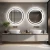 Import Large Round Frameless Defog Dual LED Lights Front and Backlit Wall Bathroom Vanity Mirror from China