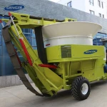 Large scale baler buster as tub grinder  used in hay chopper  for animal forage feed