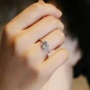 Lerca Wholesale Moissanite Ring 925 Sterling Silver Woman Lady Band 1ct D/VVS Moissanite Diamond Wedding Jewelry