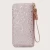Import Letter Graphic Glitter Detail Pursel Clutch PU and Metal Zip Around Card Holder Lovato Wallet 2020 from China