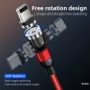 Lm7A 90 Degree Free Rotating Magnetic Charging Usb Cable 3 In 1 3A Fast Charge Gaming Cable With Connector New Arrival