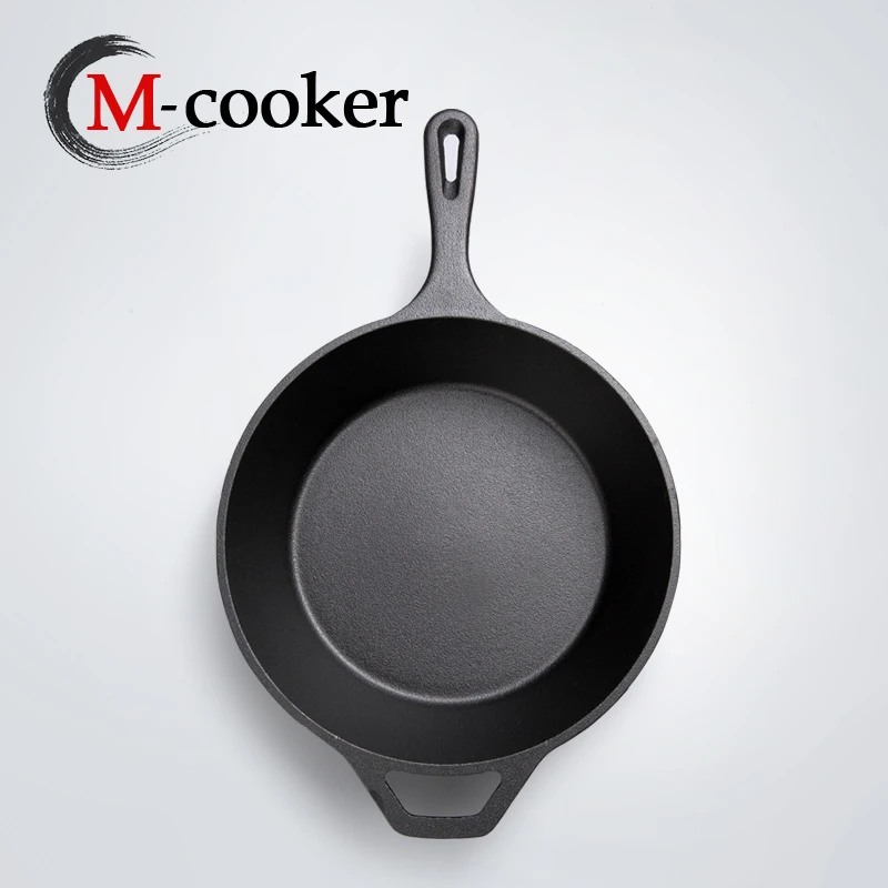 Long-Handled Pre-Seasoned Cast Iron Double Combo Dutch Oven with Multi-Skillet