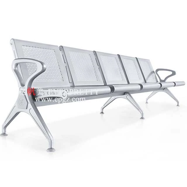 long waiting chair/stainless steel seating bench