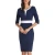 Import Low MOQ Colorblock Retro 3/4 Sleeve Pencil Dress Formal Business Work Dress from China