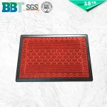 Low MOQ Memory Foam Embossed Pattern Bathroom Curved Bath Mat with Non Slip Support