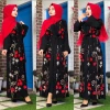LSM006 Embroidery Dubai Abaya Muslim Dress Hijab Dress Islamic Clothing