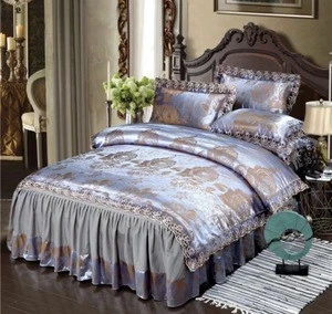 Luxury Paisley Design , Nice Night Bedding Jacquard Duvet Cover Set Queen/King, Bed skirt sets