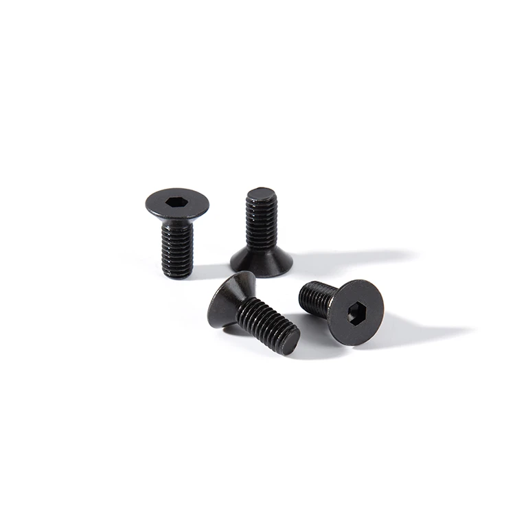 M2-M16 Black Machine Screws and Hex Nuts Kit Hexagon Socket Countersunk Flat Head Set screw
