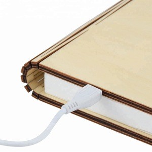 Magnetic settings folding Wooden paper book lamps creative gifts LED lights lighting and decorations