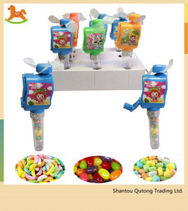 manual hand fan with tube candy toy/cheap safe manual hand fan from  premium market