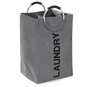 Manufacturer Square Flexible Big Nordic Fabric Nylon Kids Laundry Hamper Bag Basket