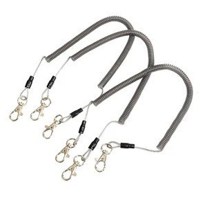 Max Stretch Booms Fishing Coiled Lanyard or Wire Steel inside Safety Rope
