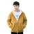 Import mens autumn and winter fleece zipper solid color jacket warm hoodie sweater jacket from China