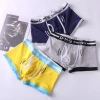Mens cotton printed briefs breathable boxer shorts