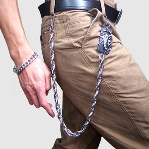Mens Keychain Wallet Chains Metal Hinge Belt Rock Hip-Hop Street Punk Pant Chains