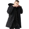 mens winter medium-length hooded and thickened windproof quilted Jacket