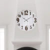 Metal Clock Vintage Wood  Decorative Wall Clock