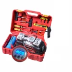 Meter Gauge Tyre Inflators Air-compressor Tire Repair Tools Emergency Tools  with Tool Case Pumps Tire Inflators