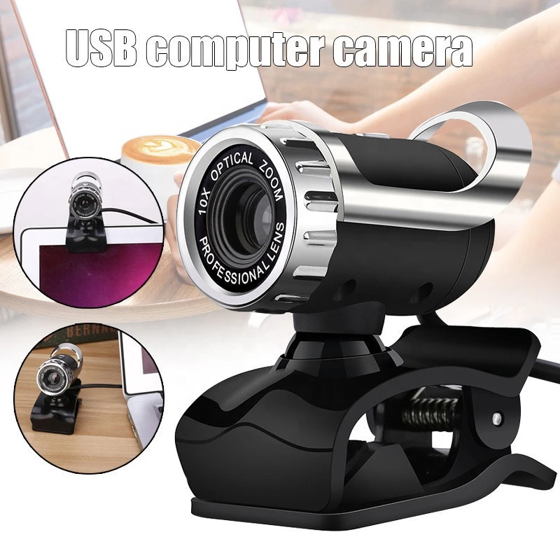 Micro Web Camera PC Computer USB Web Cam Mini Professional Lens HD Mic Webcam