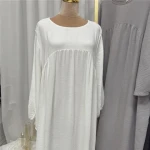 Middle Eastern Arab burqa splicing large swing solid color loose comfortable dress Muslim womens robe abaya
